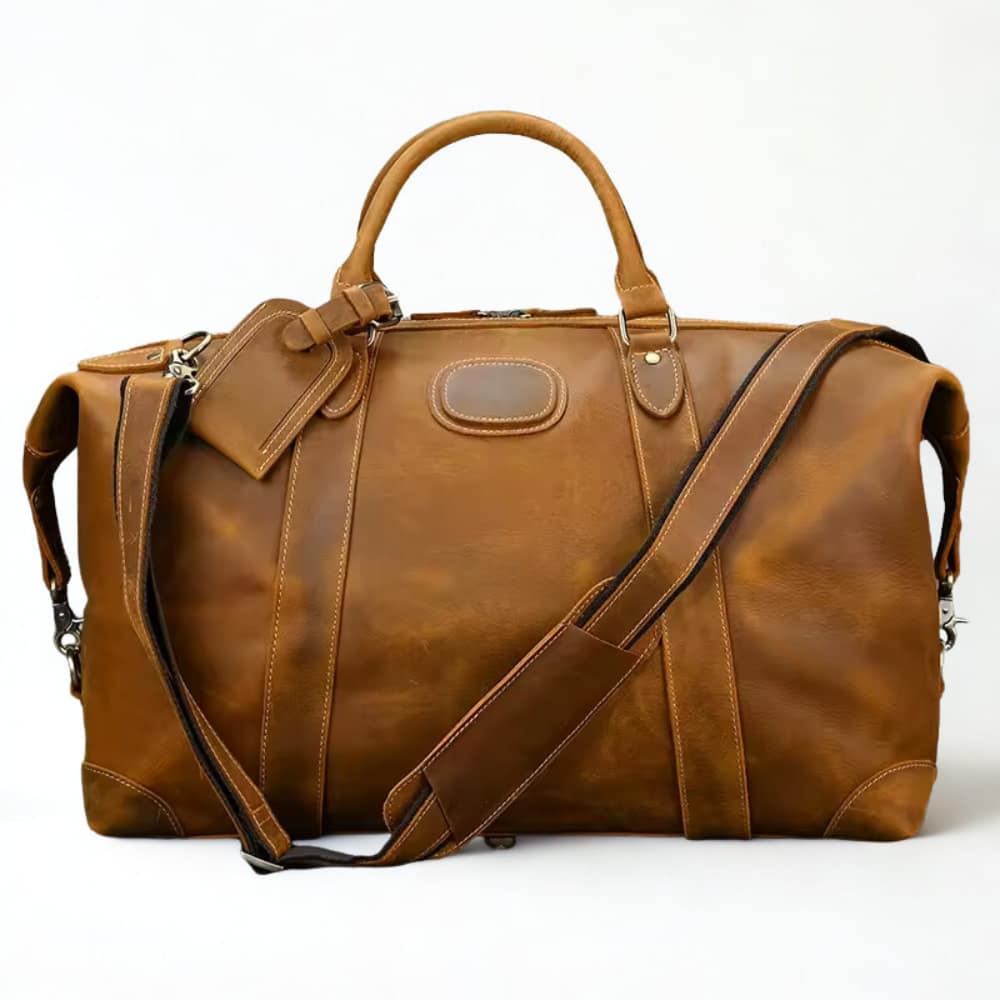 Sac de voyage en cuir vintage