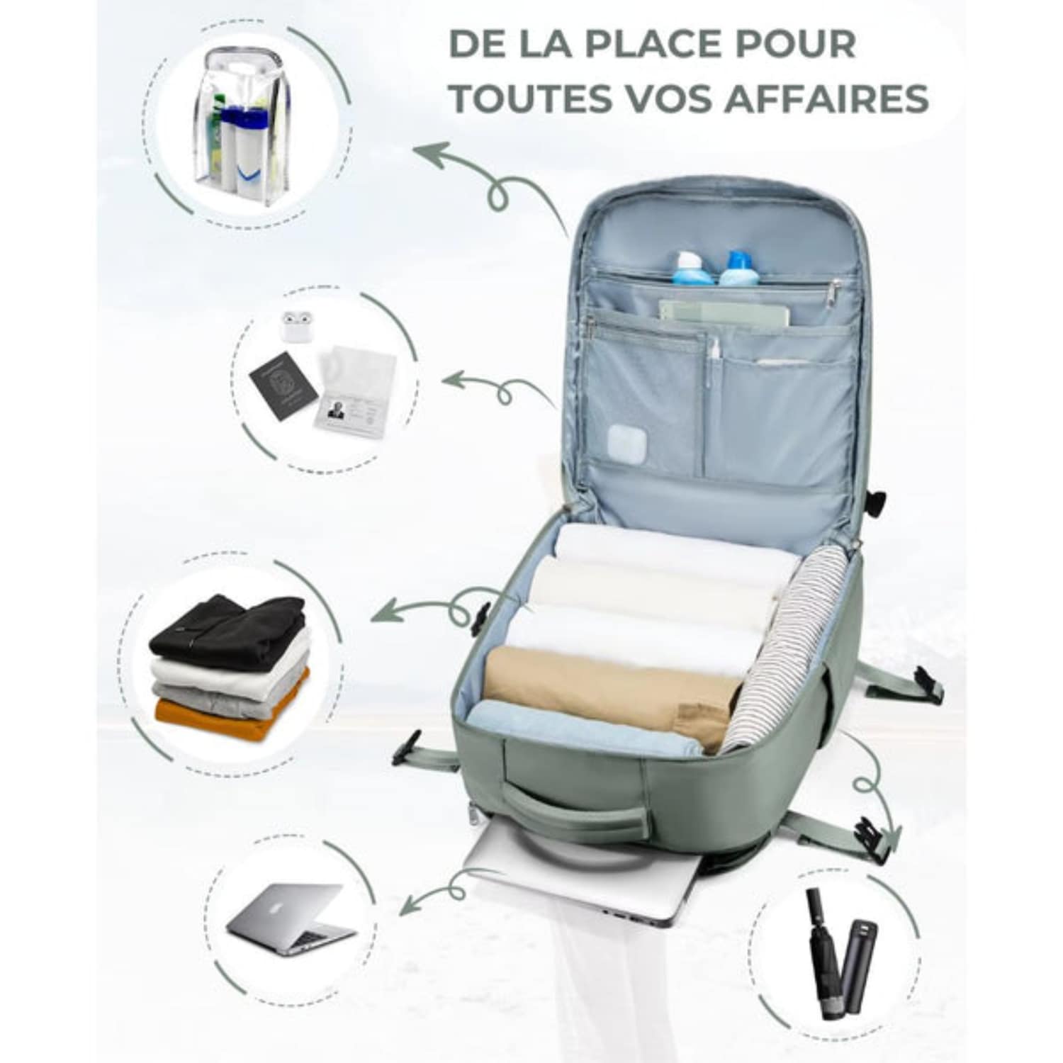 Sac à dos cabine 40x20x25