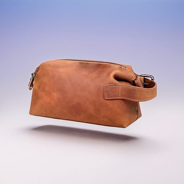 Trousse de toilette homme en cuir – VeeBag™