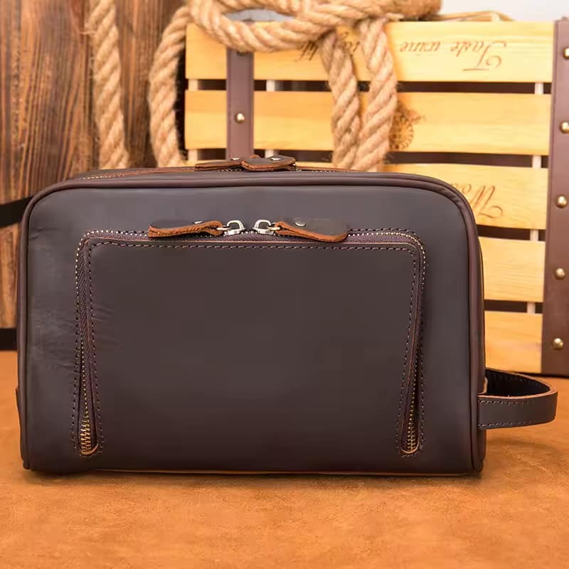 Trousse de toilette homme cuir luxe