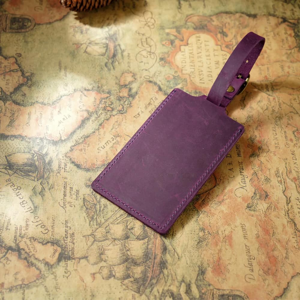 Étiquette bagage cuir