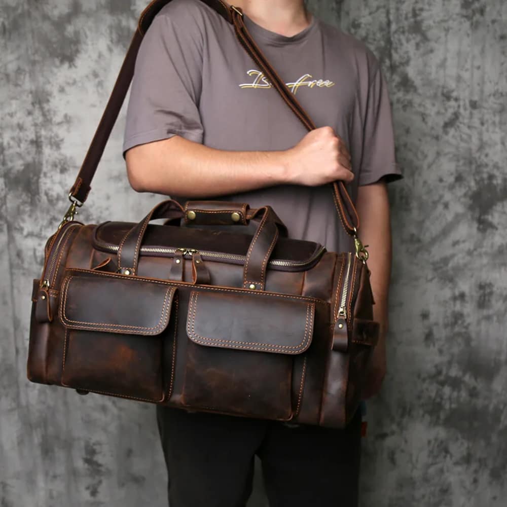 Sac de voyage en cuir