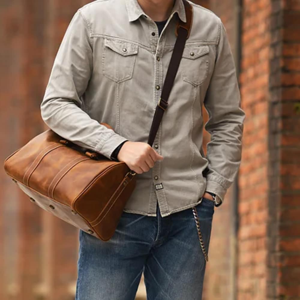 Sac en cuir de voyage pour homme