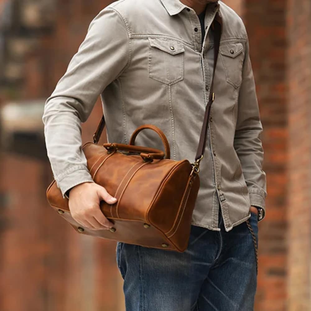 Sac en cuir de voyage pour homme