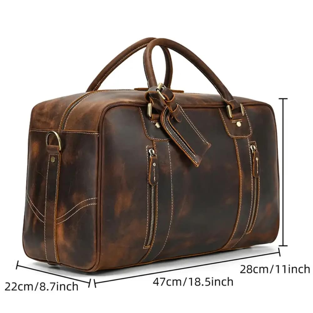 Sac de voyage homme cuir vintage