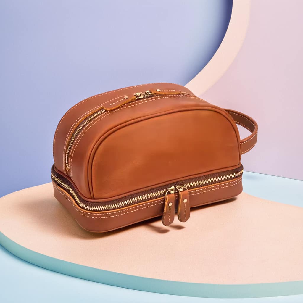 Trousse de toilette cuir homme – VeeBag™