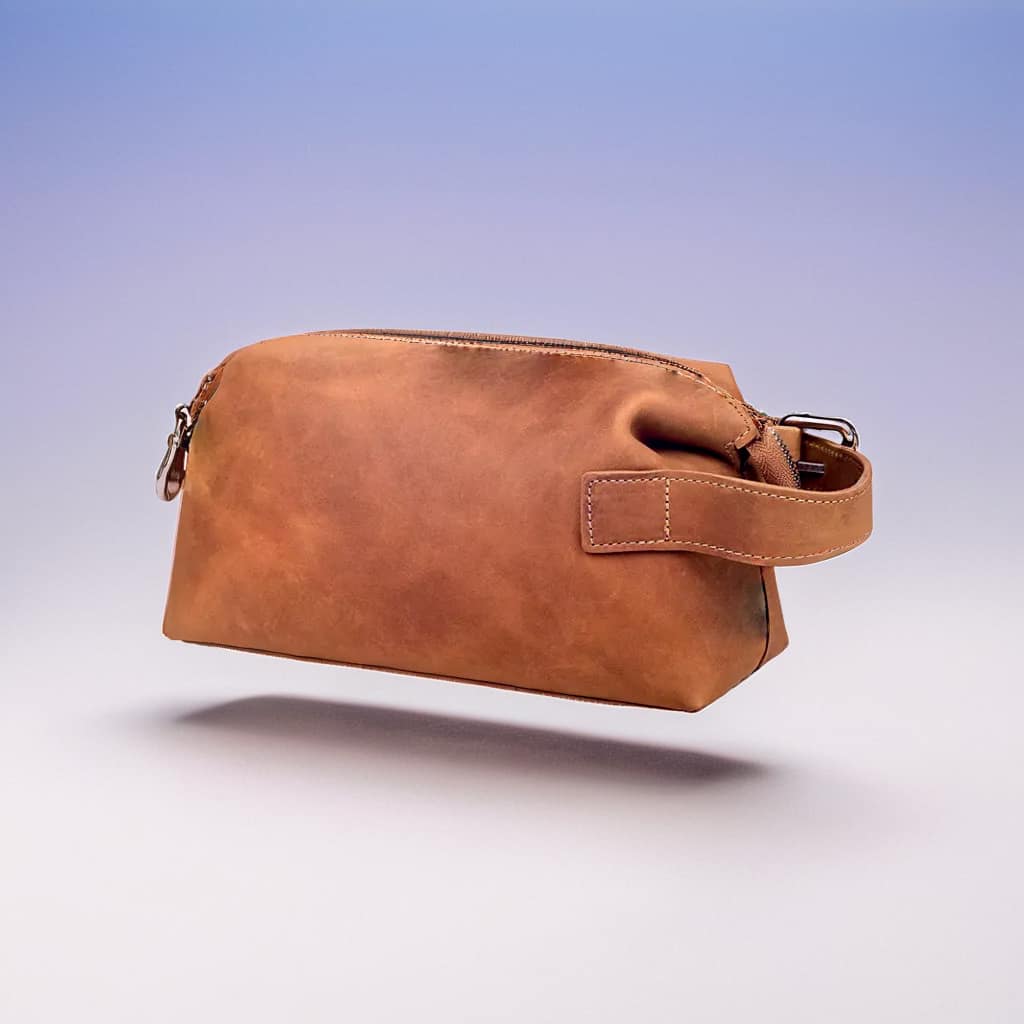 Trousse de toilette homme en cuir – VeeBag™