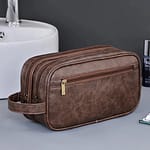 Trousse de toilette en cuir homme