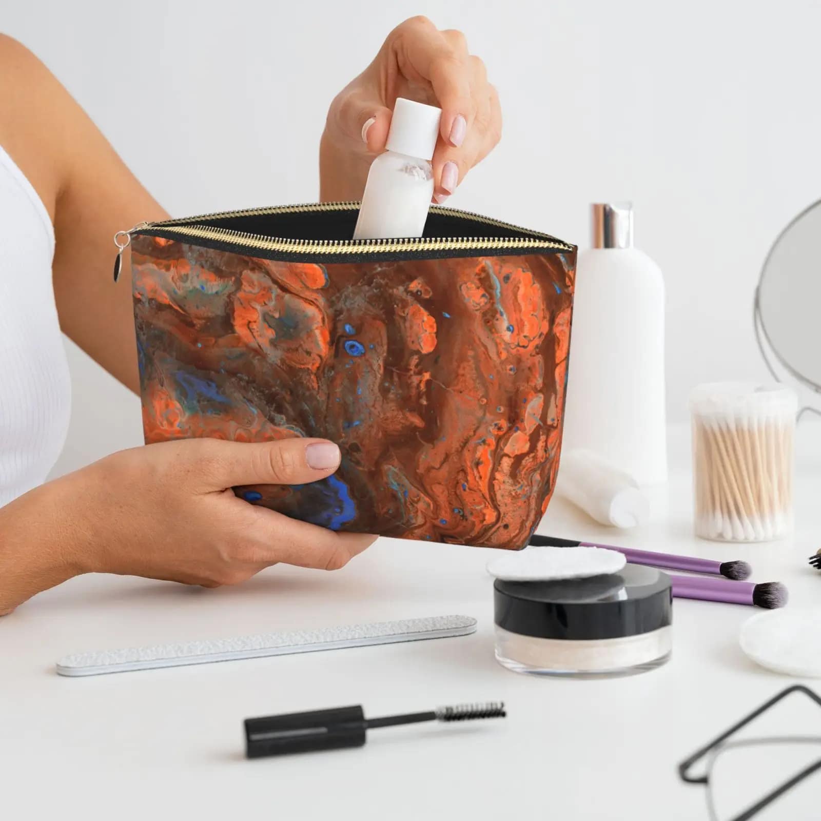 Trousse de toilette marbre