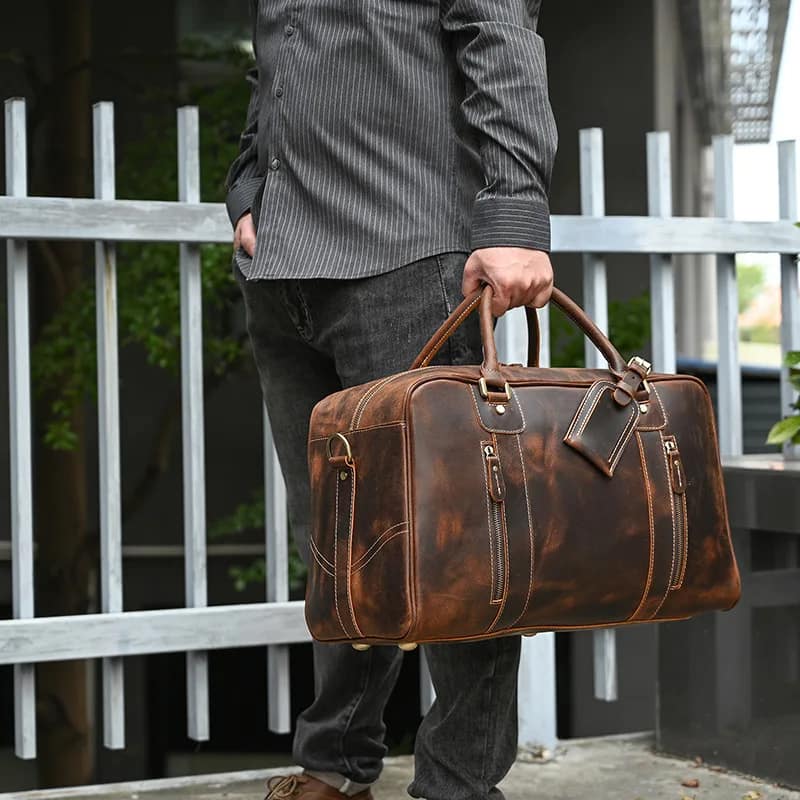 Sac de voyage homme cuir vintage