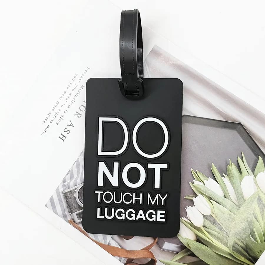 Étiquette de valise aéroport (Do Not Touch My Luggage)