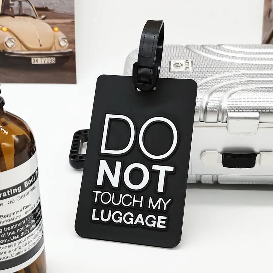 Étiquette de valise aéroport (Do Not Touch My Luggage)